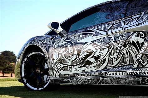 black and white car wrap
