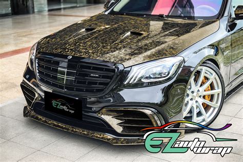 black gold car wrap