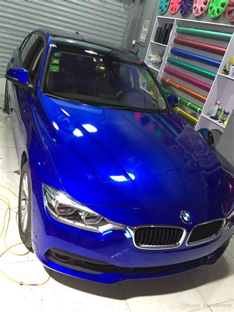 blue iridescent car wrap