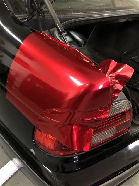 candy red car wrap