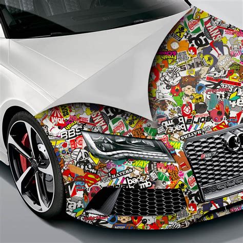 car sticker bomb wrap