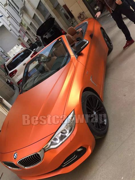 car vinyl wrap orange