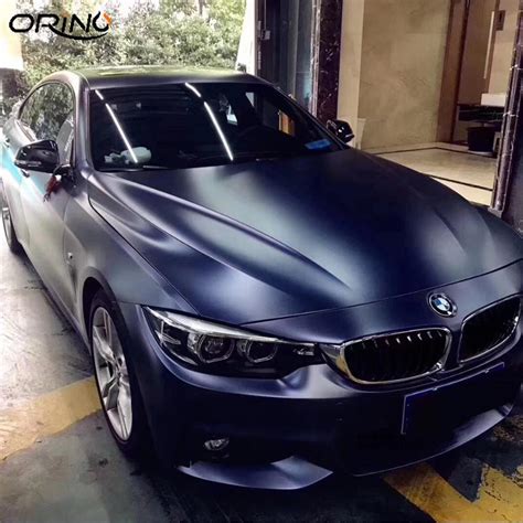 matte navy blue car wrap