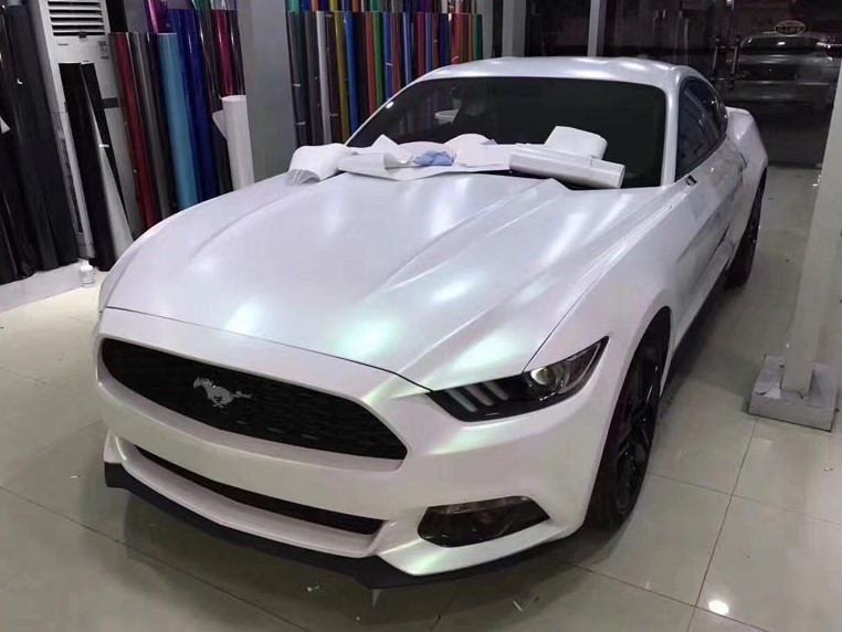 pearl white car wrap - featured image